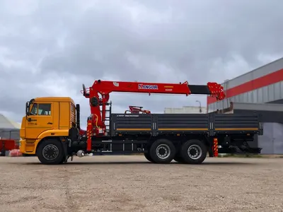 Бортовой КАМАЗ 65115 (6×4) с КМУ KANGLIM KS2056H + пульт ДУ