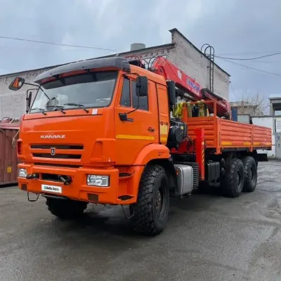 Бортовой КАМАЗ 43118 с КМУ KANGLIR KS2056H (дв. КАМАЗ, сп/место)