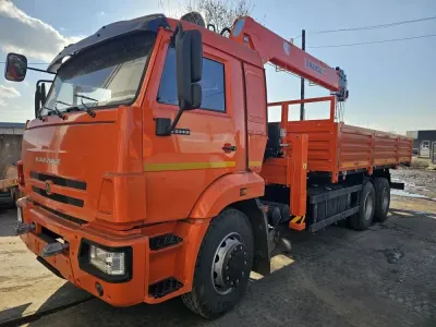 Бортовой КАМАЗ 65115 с КМУ HANGIL HGC976 (сп/место)