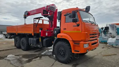 Бортовой КАМАЗ 43118 с КМУ HORYONG HRS216 (дв. КАМАЗ, сп/место)
