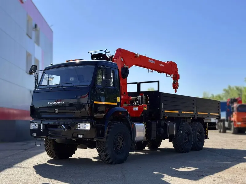 Бортовой КАМАЗ 43118 с КМУ KANGLIM KS1256G (дв. Cummins, без сп/места)
